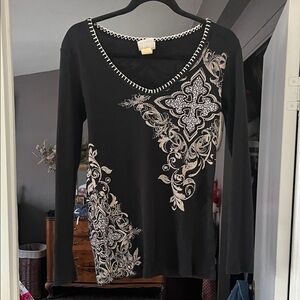 Vocal Black and White Women's Top